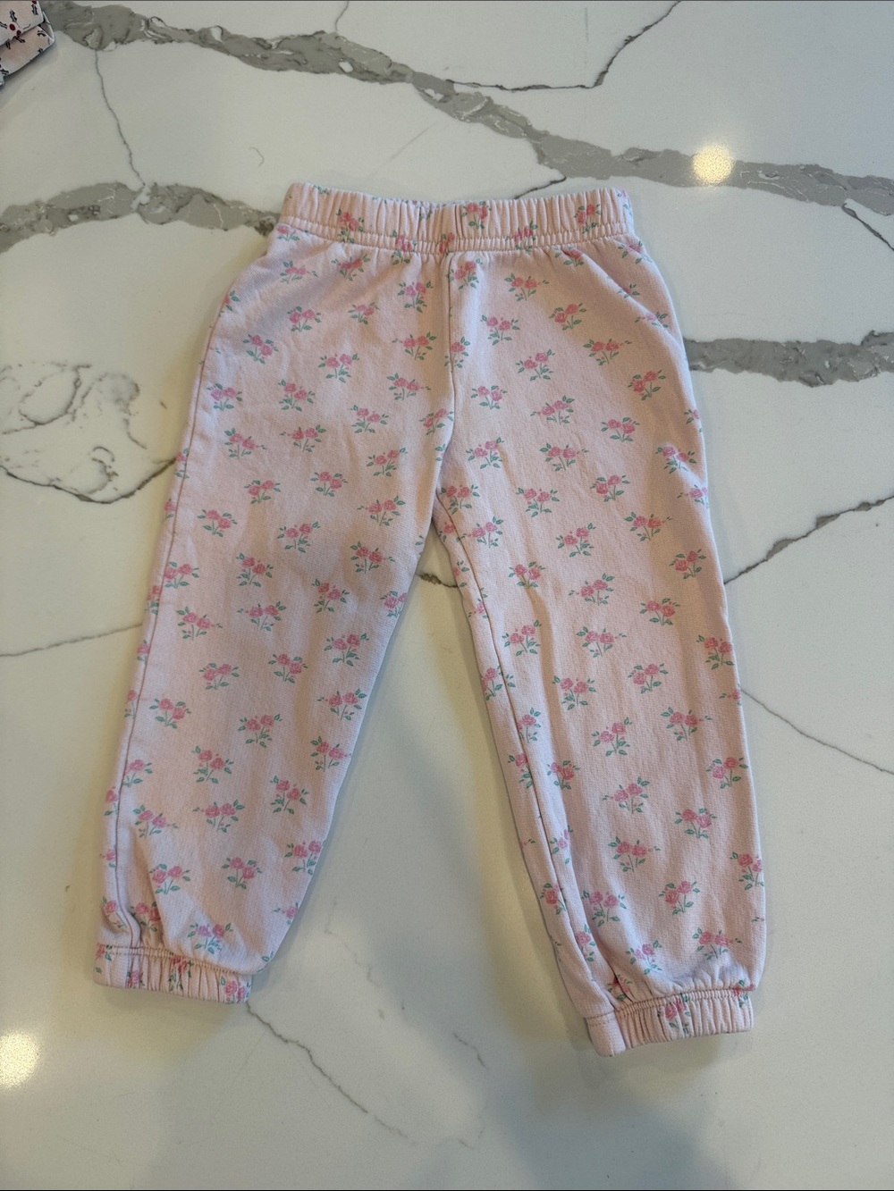 The Beaufort Bonnet Company Light Pink Floral Cotton Pajama Bottoms